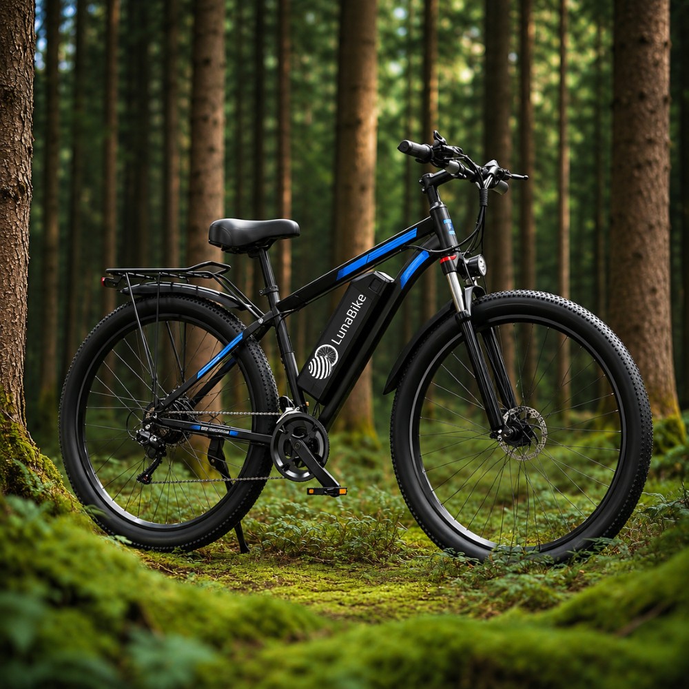 Rower elektryczny Luna Bike w lesie