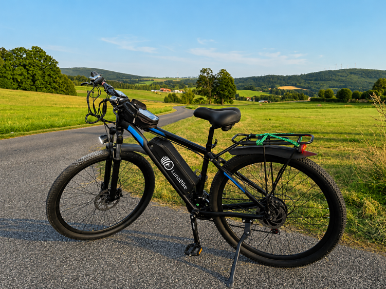 E‑bike Luna Bike na wiejskiej drodze